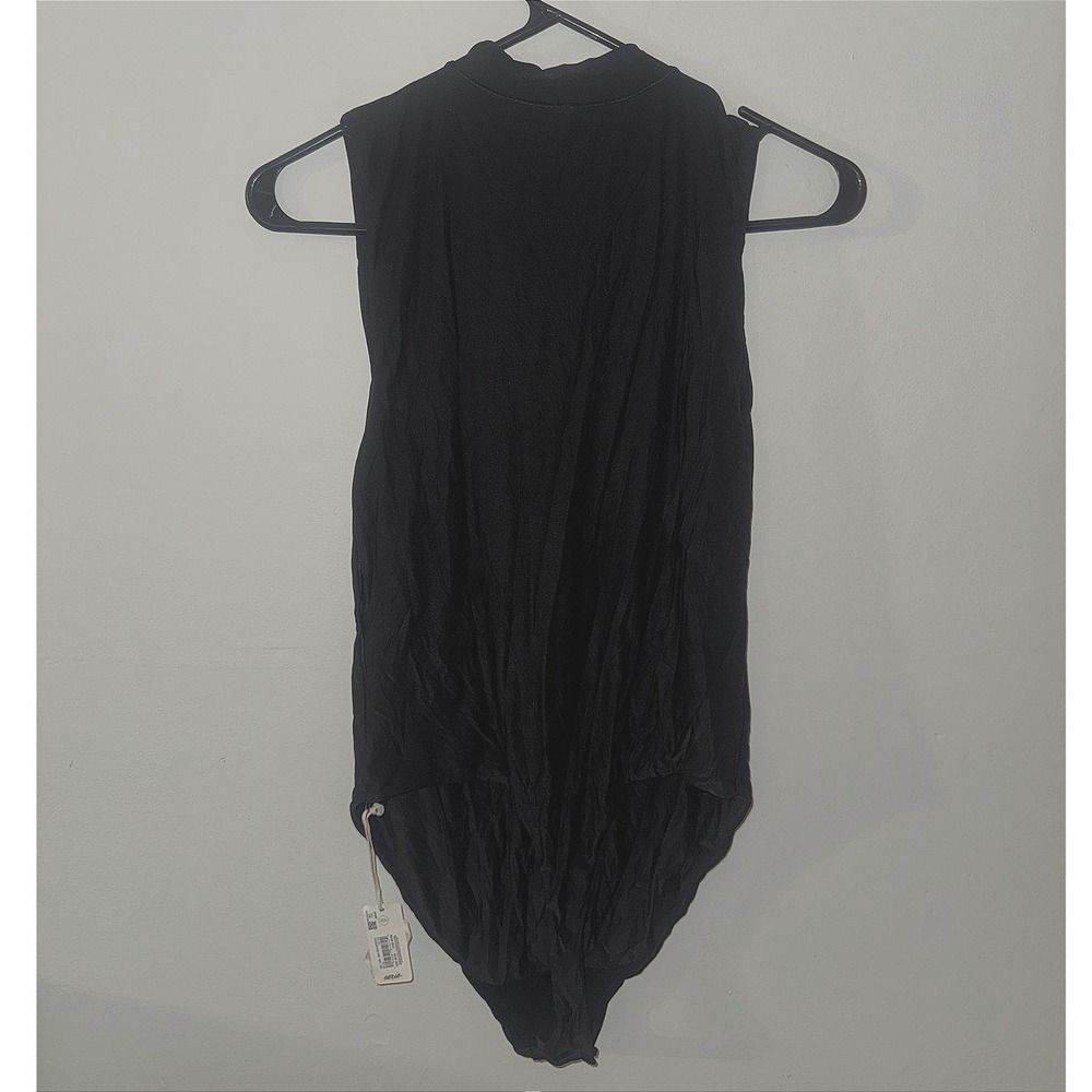 SMOOTHEZ by Aerie Mock Neck Sleeveless Bodysuit Black XL NWT - Picture 3 of 5